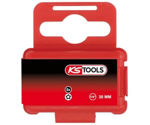 KS Tools 911.3112 1/4" Inserto p.viti a 5 punte c.foro,TS15,30mm,cf.da 5