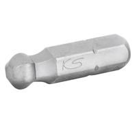 KS Tools 911.3703 Inserto 1/4" ad esagono incassato, 25 mm, testa a sfera, 3 mm, confezione da 5
