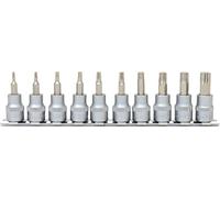 KS Tools 911.3935 Serie di Bussole per Viti TX, 10 Pezzi, T10-T55, 3/8"
