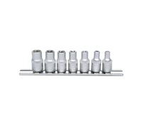 KS Tools 911.4355 Serie di Bussole TX Profilo E, 7 Pezzi, E4-E11, 1/4"