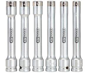 KS Tools 911.4450 Serie di Bussole Torx Profilo E, 6 Pezzi, Lunghezza 150 mm, Cromate Opache, in Inserto in Gommapiuma 1/6, 1/2"