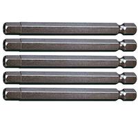 KS Tools 911.7715 Inserto Classic per Viti a Esagono Incassato con Foro, 6 mm, 75 mm, Confezione da 5, 1/4"