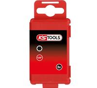 KS Tools 911.7762 Inserto Classic per Viti a Esagono Incassato, 5 mm, 75 mm, Confezione da 5, 1/4"