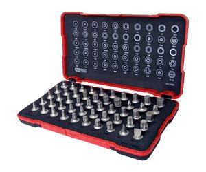 KS Tools 9111850 1/4 Bit-Stecknuss-Satz, extra kurz, 50-tlg 911.1850 Kit insert