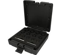 KS Tools 913.1460 Serie di Bussole Profilo Conico-Elicoidale, 15 Pezzi, 1/4"+1/2"