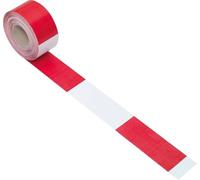 KS Tools 917.3899 Nastro Segnaletico Delimitatore, Tratteggiato, Rosso/Bianco