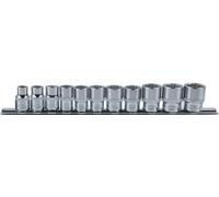 KS Tools 918.0601 Serie di bussole poligonali 3/8" CHROMEplus, 11 pz, 8 -19 mm