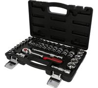 KS Tools 918.0627 CHROMEplus Serie di Chiavi a Bussola, 27 Pezzi, 3/8"