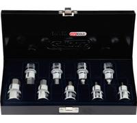 KS Tools 918.1330 CHROMEplus Serie di Bussole per Viti a Esagono Incassato, Corte, 9 Pezzi, 4-17 mm, 1/2"