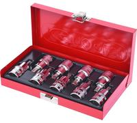 KS Tools 918.1385 CHROMEplus Serie di Bussole per Viti TX, 9 Pezzi, T20-T60, 1/2"