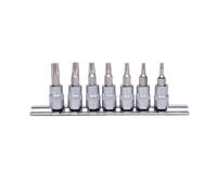 KS Tools 918.1558 CHROMEplus Serie di Bussole con Inserti per Viti TX, 7 Pezzi, T10-T40, 1/4"