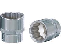 KS Tools 918.3708 Bussola poligonale 3/8" CHROMEplus, 8 mm
