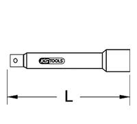 KS Tools 918.3897 3/8" Prolunga CHROMEplus 150mm