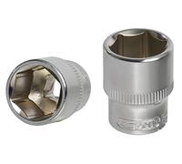KS Tools 922.1406 - Chiave a bussola esagonale 1/4", 6 mm, linea ULTIMATE, profilo Superlock, in cromo vanadio, finitura cromata satinata
