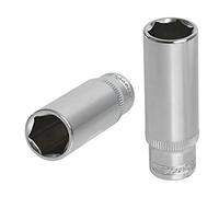 KS Tools 922.1429 - Chiave a bussola lunga, 6 scanalature 1/4", 9 mm, cromo satinato