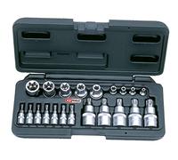 Ks tools 922.4307 - Scatola di 21 pezzi maschio/femmina torx 1/4 "- 1/2" - e4 - e20 - t8 - t60