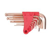 KS Tools 963.1518 BRONZEplus Serie di chiavi maschio esagonali piegate, 9 pz testa sferica