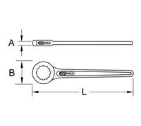KS Tools 963.7533 BRONZEplus Chiave poligonale dritta 20 mm