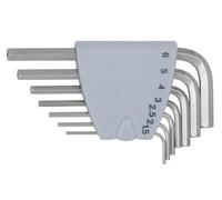 KS Tools 964.0315 Serie di chiavi maschio esagonali piegate in acciaio inossidabile, 7 pz