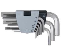 KS Tools 964.0320 Serie di chiavi maschio esagonali piegate in acciaio inossidabile, 9 pz