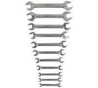 KS Tools 964.2245 ACCIAIO INOX serie di chiavi a forchetta doppia, 11 pz, inclinata