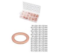 KS Tools 970.0040 Assortimento guarnizioni in rame, Ø 5-17,5mm, 150 pz