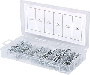 KS Tools 970.0060 Assortimento coppiglie elastiche, 1,8x33 - 3,9x75, 150 pz