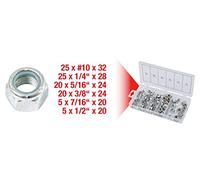 KS Tools 970.0490 Assortimento di dadi autobloccanti, UNF, 100 pz