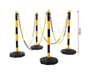 KS Tools Absperrpfosten-Satz Con Catena, 13-tlg, Presa, Gancio E 20 M Catena