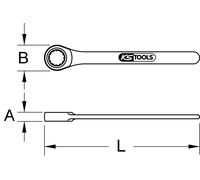 KS Tools Acciaio Inox Einringschlüssel, 55mm (964.1055)