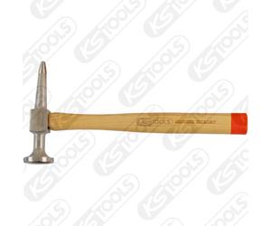 KS TOOLS Aluminium-Karosserie-Spitzhammer Curva Testa, Tondo / Punta 700.1489
