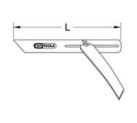 KS Tools Angolo regolabile con gamba in acciaio Quantità:1