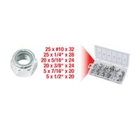 KS Tools 970.0490 Assortimento di dadi autobloccanti, UNF, 100 pz