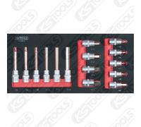 KS TOOLS Bba 1/2 " Set Bit Socket, 13-tlg. IN 1/3 Systemeinlage