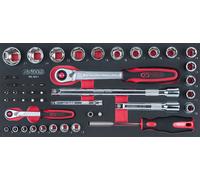 KS Tools Bba Chromeplus 1/4'' + 1/2 " insieme Zoccolo, 47-tlg. IN 1/3 Sistema