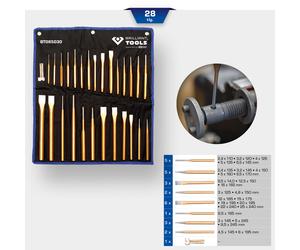 KS Tools Brillante Cesello E Durchtreiber-Satz, 28-tlg