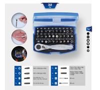 KS Tools Brillante Set di Punte Con Bit-Umschaltratsche, 32-tlg