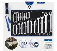KS Tools BRILLIANT Set Di Chiavi A Ratchet, 21 Pezzi, 6 - 32 Mm