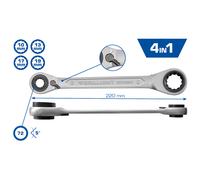KS Tools Brilliant Tools 4in1 Chiave A Cricchetto Doppia 10x13 17x19 mm