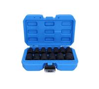 Juego de llaves de vaso de impacto hexagonales 1/2", 13 pzs, cortas