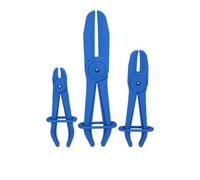 BRILLIANT TOOLS Schlauch-Abklemm-Zangen-Satz, Gerade, 3-TLG. Set di pinze per Tubi dritte, Blu