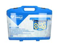 Brilliant Tools BT651200 Compressore universale per a mmortizzatori con inserti rivestiti in plastica, 15 pz