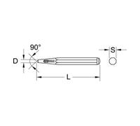 KS Tools Bulino centrale, rotondo, brunito, Ø4mm Quantità:1