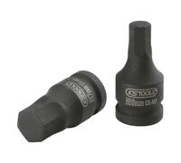 KS Tools 911.0990 Bussola 1/2" per avvitatore ad impulsi per viti a esagono incassato, corta, 3/8"