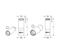 KS Tools Bussola 1/2" per candele di accensione, in pollici Quantità:1