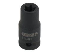 KS Tools 515.1067 1/4" Bussola per avvitatori ad impulsi Torx, corta, E7