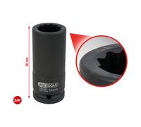 KS Tools Bussola dodecagonale 3/4" lunga 24 mm per avvitatori ad impulsi