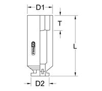 KS Tools Bussola esagonale 3/4" per avvitatori ad impulsi, lunga Quantità:1
