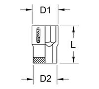 KS Tools Bussola esagonale BRONZEplus 1" Quantità:1