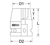 KS Tools Bussola esagonale 1/2" per avvitatori ad impulsi, corta, 13mm Quantità:1